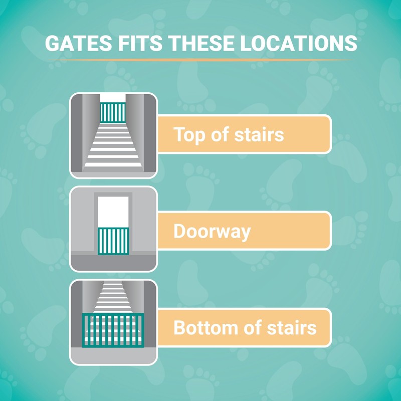 KidCo 24.75-42.5" Safeway Walk Through Baby Gate for Stairs and