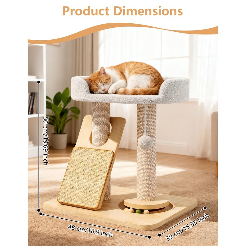 Simcat Cat Tree for Indoor Cats Large Adult, Cat Tower