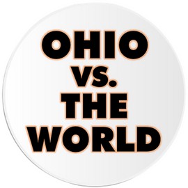 Kiwi Gifts Ohio Vs. The World - 3 Pack Circle Stickers 3 Inch - Meme Funny Humor