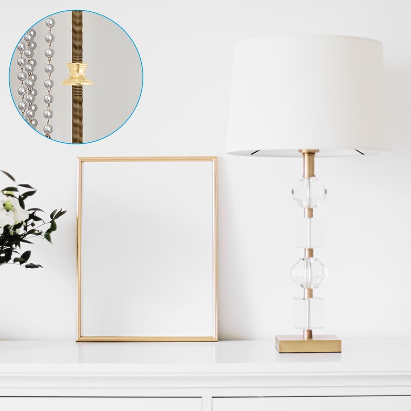 PATIKIL Lamp Solid Brass Neck, 2 Pcs M10 Fine Threaded