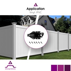 Advantage Industries 5” Stainless-Steel Self-Latching Gate Latch | Vertical Adjustable Striker | Two-Way Spring Latch Entry | Padlock Lockable | Left & Right Reversable | Vinyl/PVC Gates - Black