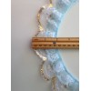 Unbranded Blue and Gold Double Ruffled Scalloped Lace Trim, 2