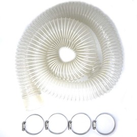 KINOKINO Flexible Hose for Dust Collector Stainless Steel Hose Band Set Self-made Cyclone Dust Collector Parts (Length Approx. 6.6 ft (2 m) Inner Diameter Approx. 2.2 inches (55 mm)