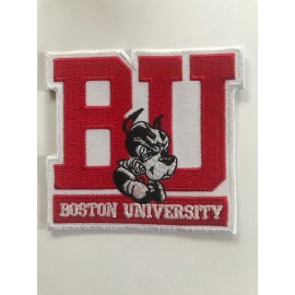BU Boston University Terriers Vintage Embroidered Iron On Patch 3” X 2.75”