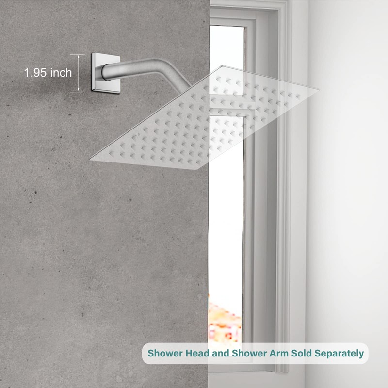 Heyalan Shower Arm Flange Plate Polish Chrome Modern Shower Escutcheon