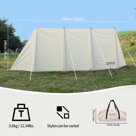 Himalaya Camping Windbreaks Privacy Fence Stove Windshield Shelter Wind Screen Windproof Multifunctional Portable Lightweight for Outdoor Camping (Pearl White)