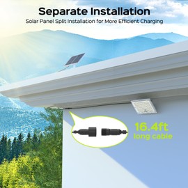 JACKYLED Solar Lights for Outside with Motion Sensor, 113 Bright LEDs 9000K Solar Flood Lights Outdoor Waterproof, Dusk to Dawn Solar spot Lights, Solar Security Lights with 16.4ft Cable, 4 Pack