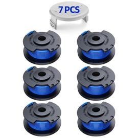 YWTESCH 7 Packs Weed Wacker String Replacement for Ryobi One+ AC14RL3A,0.065-Inch String Trimmer Refill Compatible with Ryobi 18v, 24v, and 40v Trimmer（6 Trimmer Line,1 Trimmer Cap）
