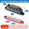 Spurtar 12V Bus Bar Power Distribution Block 4X 3/8'' M10