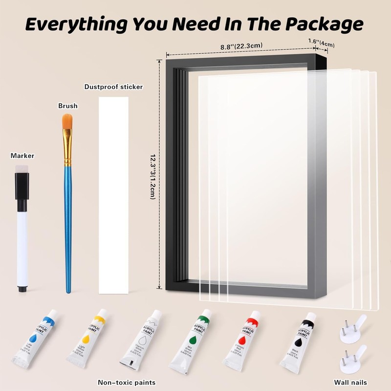 Family Handprint Kit, DIY Keepsake Frame, Hand Prints Ornament Kit,