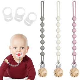 Porta Chupones Para Bebe 6 Piezas, Clip Para Chupon De Bebe Y Porta Chupon, Set Completo Con Colores Suaves Para Uso Diario Y Viajes, Ideal Para Padres De Bebes 0-24 Meses