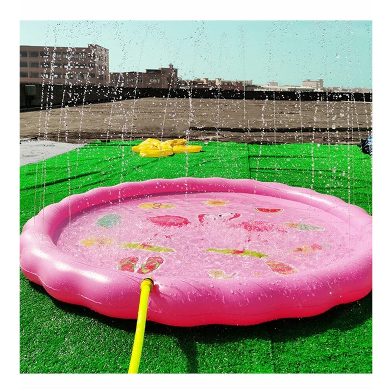 Flamingo Fountain Mat, 66.9 inches (170 cm), Shower Mat, Vinyl