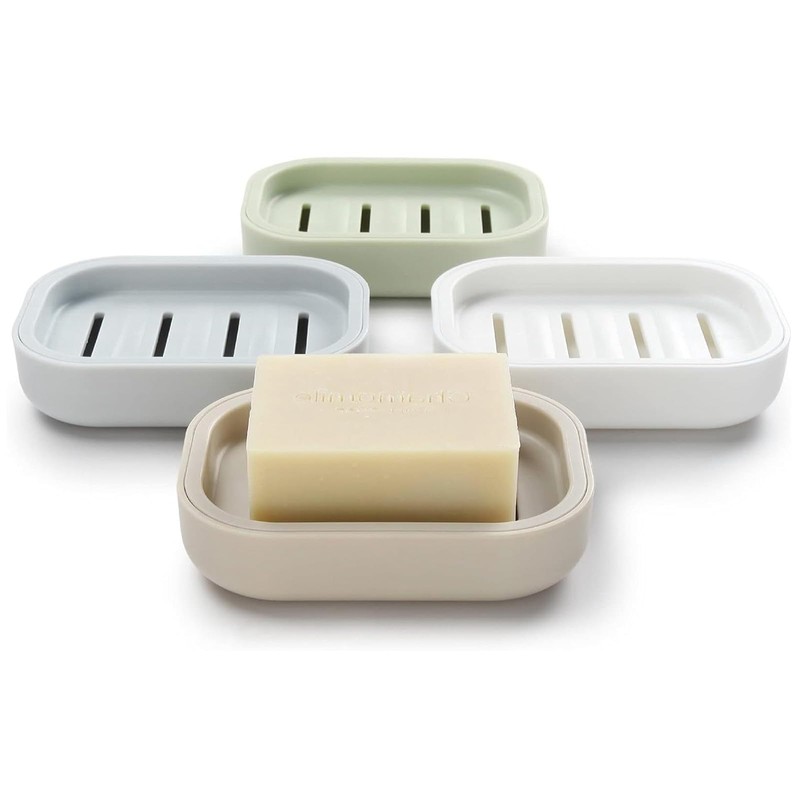Plastic Soap Dish with Drainage,Soap Dishes Holder for Bathroom Shower，Keep