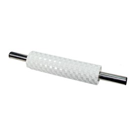 PME Deep Impression Basketweave Rolling Pin 25 cm (10-Inches), White