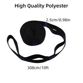 Hammock Straps ValueHall 2 Pack Hammock Tree Straps 10 Feet Long 15 Combined Loops Holds 2000Lbs Heavy Duty Tree Swing Straps Hanging Straps Adjustable Suspension Straps Fits All Hammocks V3C06