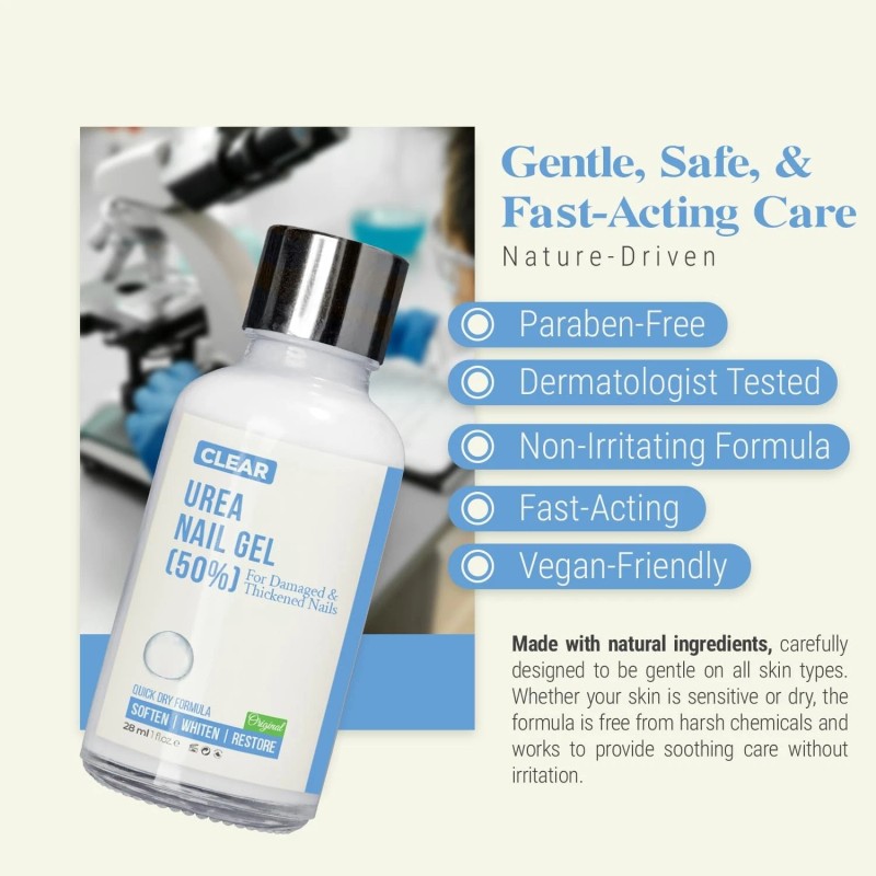 Scientific Solutions Global 50% Urea Nail Gel - Softens Cracked