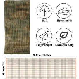 Unbranded HYOUT Tactical Neck Scarves Woodland Camo Scarf Desert Shemagh for Outdoor Sport