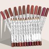 12 Piezas de Delineador de Labios Mate, Juego de Lápiz