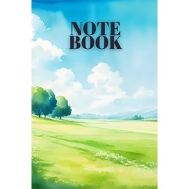Notebook green meadow: beautiful and enchanting Notebook green meadow cover premium design - 6x9 inch - 120 Lined Pages. for notes, sketches, and journaling