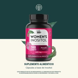 Inositol Life360+ Women's Inositol 180 Cápsulas A Base De Inositol, Maltodextrina y Estearato de Magnesio