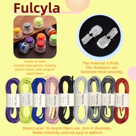 Fulcyla 2 pairs Elastic Shoe Laces -Elastic No Tie Shoelaces for Kids, Adults, Elderly (dark gray 120CM)