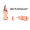 5Pcs Clothing Spikes 8x26mm Hex Rose Gold Strong Copper Punk
