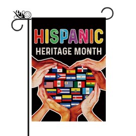 National Hispanic Heritage Month Garden Flag Vertical Double Sided Yard Home Outdoor Decorations 12.5x18 Inch