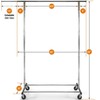 HOME IT Clothes Rack for Hanging Clothes - Heavy Duty