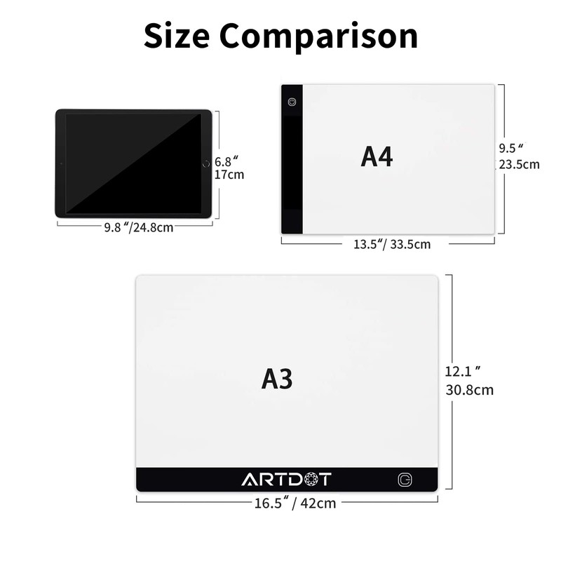 ARTDOT ARTDOT A3 LED Light Pad for Diamond Painting, USB