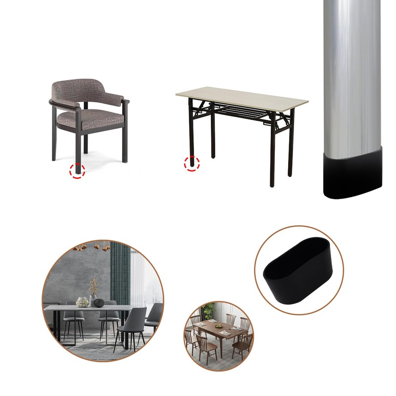Oval Chair Leg Caps,PVC Table Feet Covers Floor Protector,TTZEZE Flexible