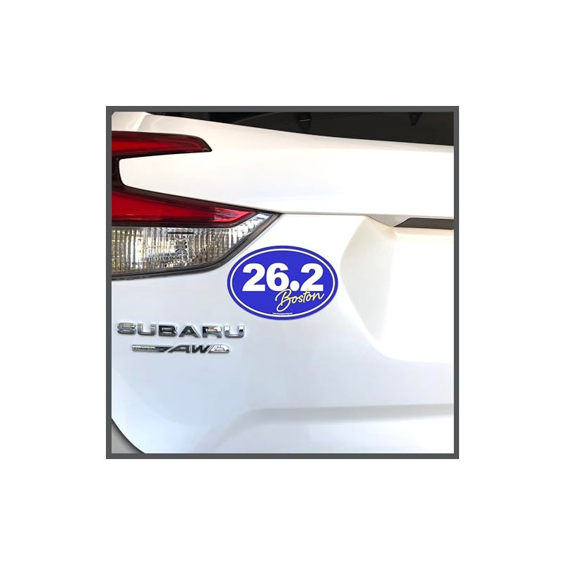 Charmed Running Brand Boston Marathon 26.2 Distance in Script Removable