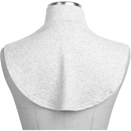 ZUYPSK Women's Cotton High Half Top Neck Dickey False Fake Turtleneck Neck Wear Outer or in Sweater Hoodie (Light Grey-Half Neck)