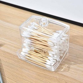 Transparent cotton swab case, cosmetic goods, bathroom items 2ea