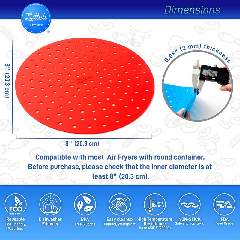 Air Freyer Liners - Paquete de 3 fundas de silicona