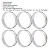 Crumpet Rings, 6 Pack Double Volume Easy Release DIY Stainless