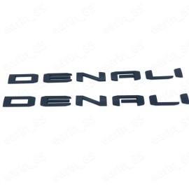 GMC NEW 2pc Door DENALI Emblem Letter Sierra 1500 2500 3500 hd Yukon xL Canyon Matte