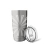Star Effect Geometric Symmetrical Pattern White Cut Out Stainless Steel