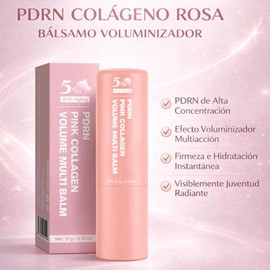 PDRN Pink Collagen Volume Multi Balm Stick - Bálsamo Facial Reafirmante Anti-Edad, Aporta Volumen e Hidratación Instantánea, Reduce Líneas Finas y Arrugas, Restaura el Volumen con Colágeno Marino, Bálsamo Multifunción en Barra (2 pzas)