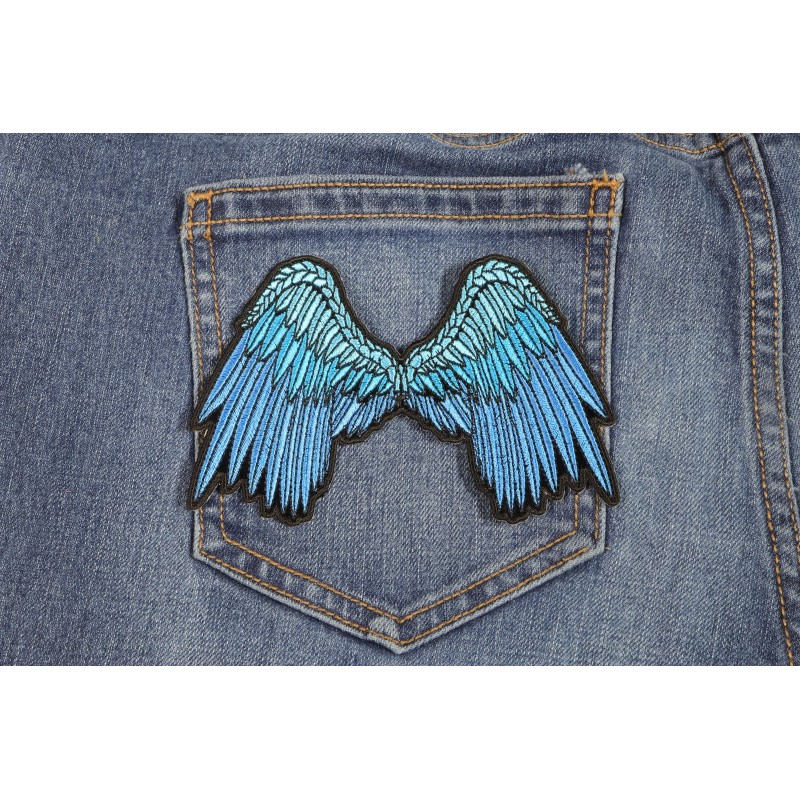 Ivamis Small Beautiful Angel Wings Blue Patch- 5x3 inch -