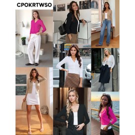 CPOKRTWSO Women's 3/4 sleeve Cropped Cardigan Sweaters Button Down Open Front Black Shrugs for Dresses,Black,S