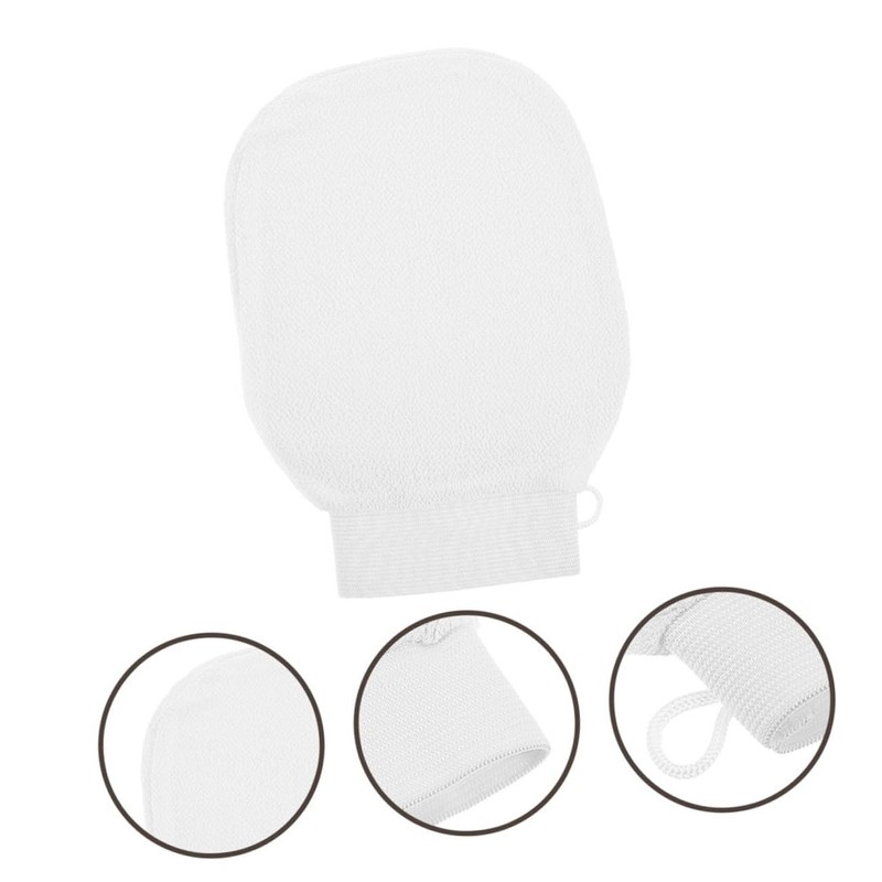 Healeved 2pcs Deep Exfoliating Bath Glove Cuticle Remover Exfoliating Body