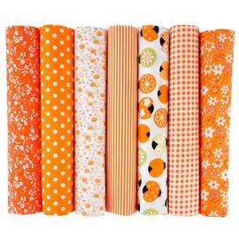 Cotton Fabric Packs, 7 Pieces, 50 x 50 cm Fabrics for Sewing, Patchwork, DIY Fabric Package, DIY Cotton Cloth, Sold by the Metre, Fabric Scraps, Fabric Package for Clothing, Bedding, Curtains,
