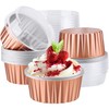 EUSOAR Flan Containers with Lids, 25pcs 5oz Disposable Dessert Holders