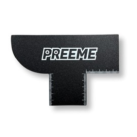 PREEME Enhancement Clutch Styling Line Up & Beard Card | T-Shape Hairline Shaping Tool with Measurement Markers – Reusable Edge-Up & Beard Line Guide