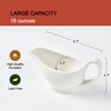 Dinnerlit Gravy Boat with Saucer - 16oz Fine Porcelain Sauce