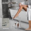 Sumerflos Acrylic Corner Shower Stool for Inside Shower, Clear Small