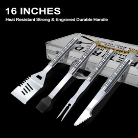 Retirement Gifts for Men, Retired Gifts for Men, Dad, Grandpa, Coworker, Teacher, Boss, Retirees Heavy Duty Grilling Accessories for BBQ, Thick Stainless Steel Grill Utensils with Non-Slip Handle Tool