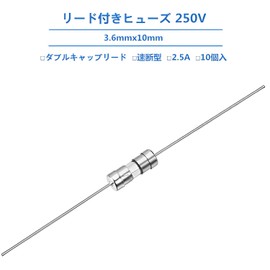 10 Pcs Fast Blow Glass Fuse 250V 2.5A Lead Fuses 3.6 x 10 mm Axial Reed Radial Lead Type Fuse