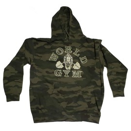 World Gym W843 Hoodie Camo Hoodie Muscle Gorilla Camouflage (XXL, Camo)