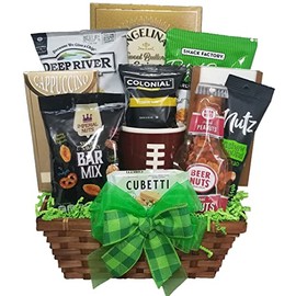 Delight Expressions® Snack Time Gift Basket (Basketball) - Father's Day Gift Basket - For Him